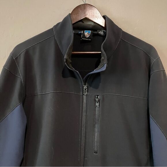 Kuhl Impakt Full Zip Water Repellent Fleece Lined Jacket Gray Navy Men's Large - Picture 5 of 14